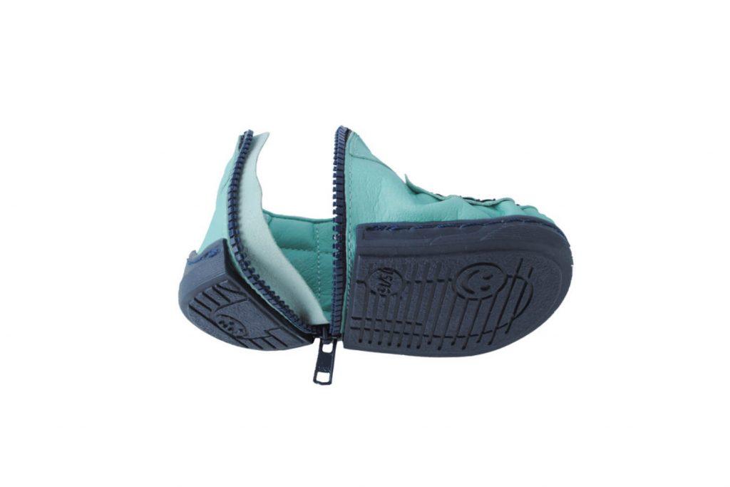 Walkkings-Zip-Around-Baby-Kids-Todder-First-Step-Shoes-aqua-Unzipped-compressed-tiny